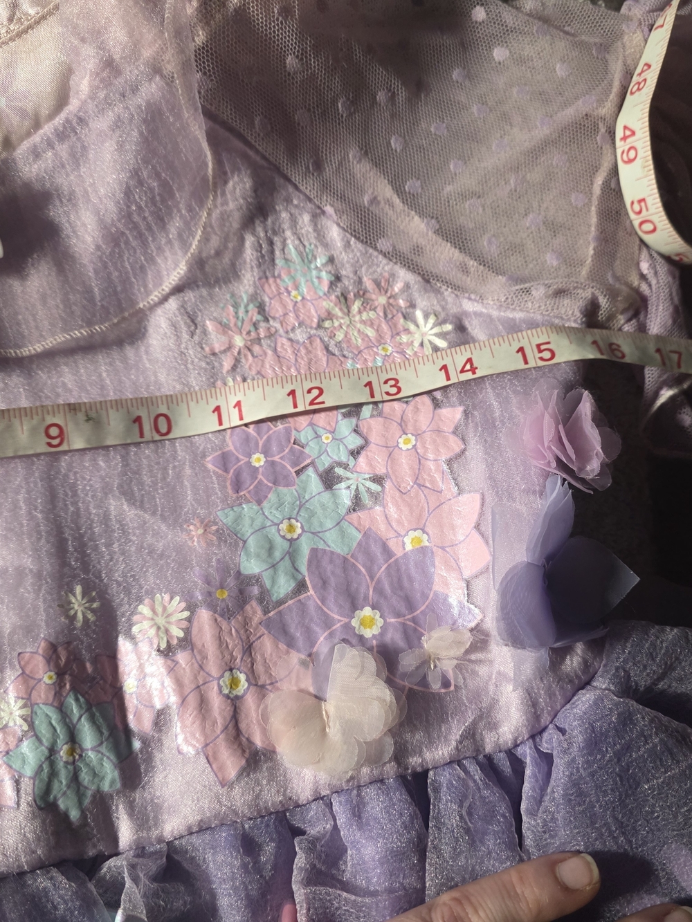Purple Floral Fairy Kids Costume Dress - Picture 7 of 8